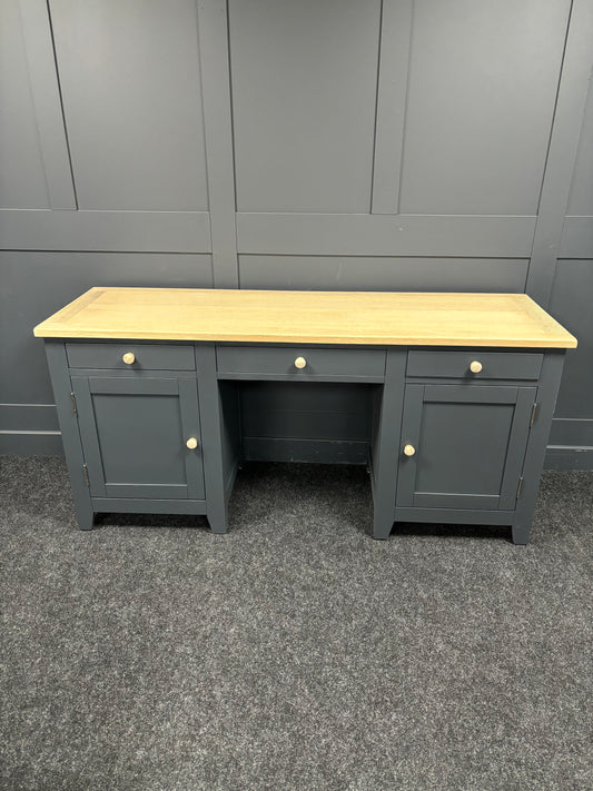 Charcoal Double Pedestal Desk