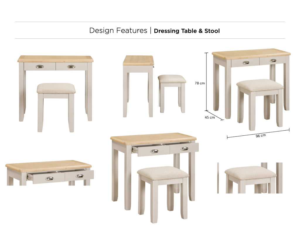 Windermere Painted Dressing Table/Stool