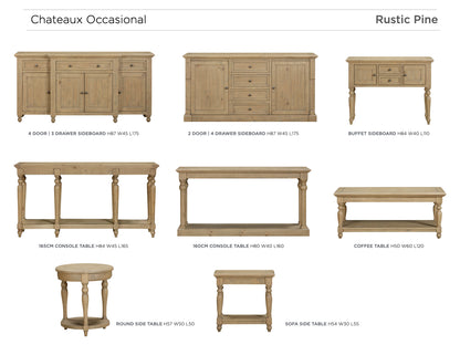 Chateau Rustic 4 Door 3 Drawer Sideboard