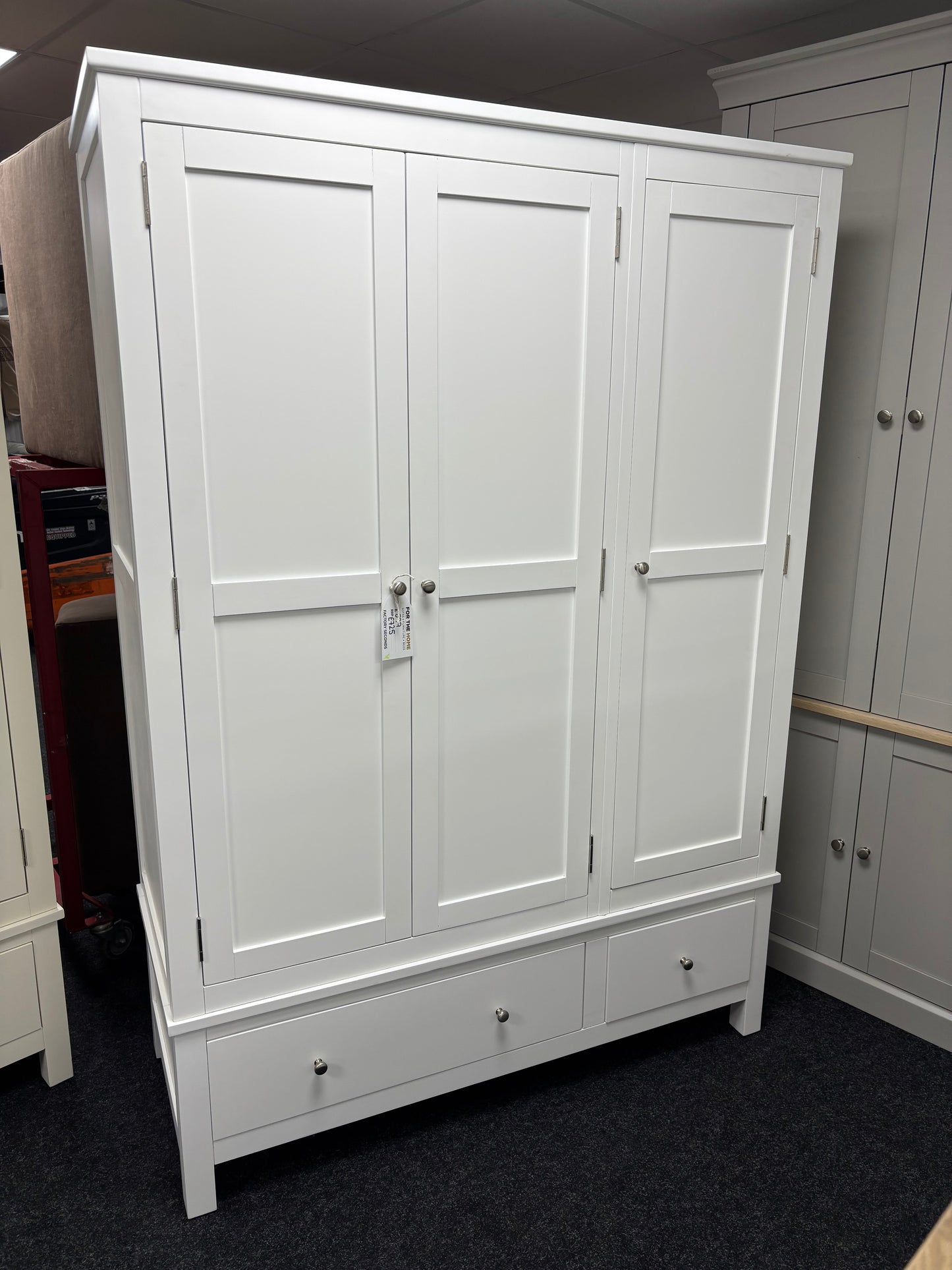 White Triple Wardrobe