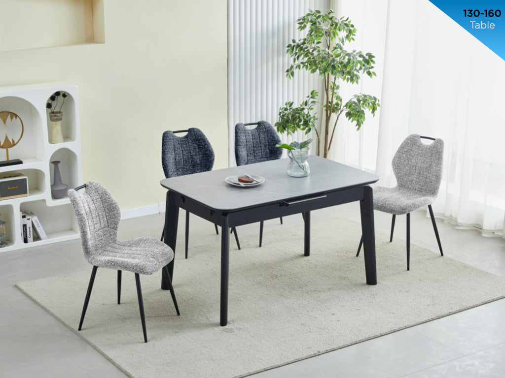 Turin Sintered Stone Extension Dining Table 130-160cm