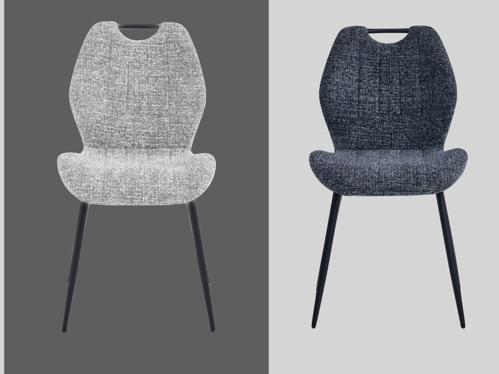 Turin Dining Chair PAIR - Light or Dark Grey