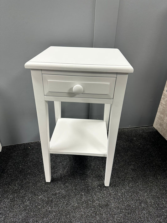 Tall White Bedside Table