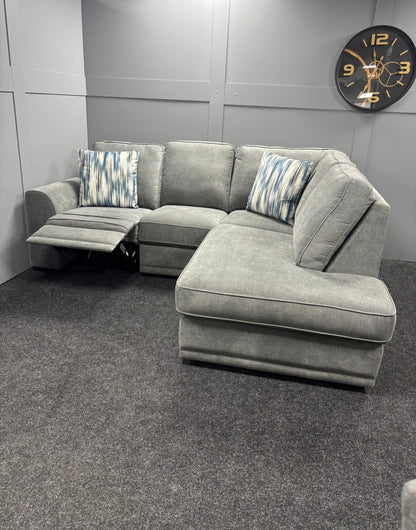 Grey RHF Manual Recliner Chaise Sofa (Right Hand Facing)