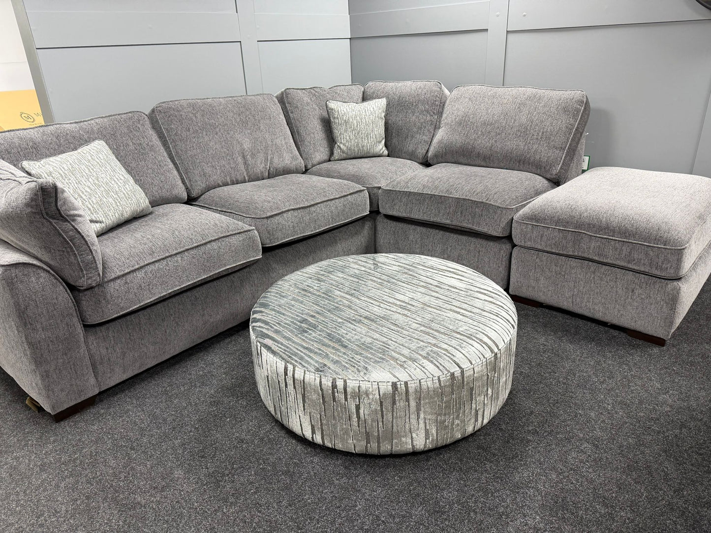 Round Patterned Footstool