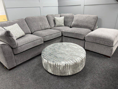 Round Patterned Footstool