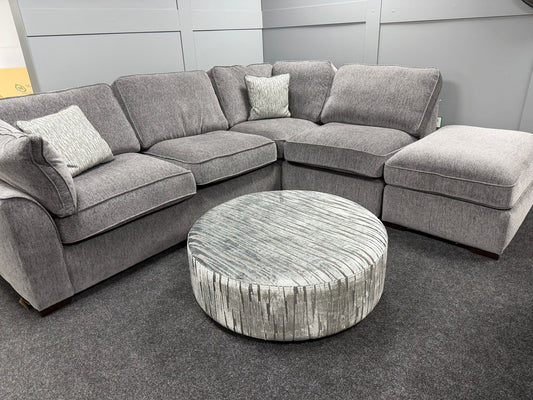 Round Patterned Footstool