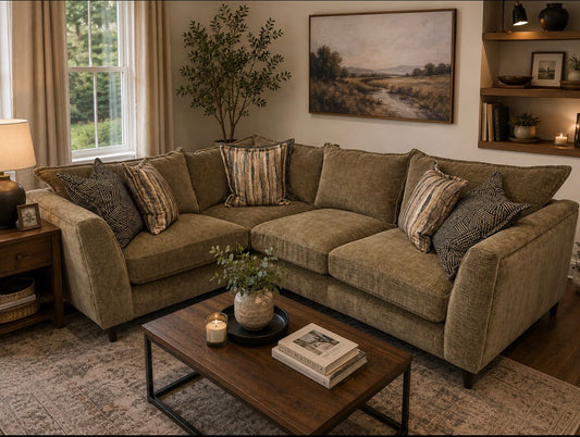 Espresso 2 On 1 Corner Sofa-EX DISPLAY