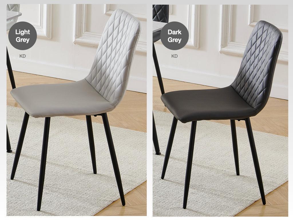 Argenta Dining Chair PAIR - Light or Dark Grey