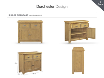 Dorchester Oak 2 Door Sideboard