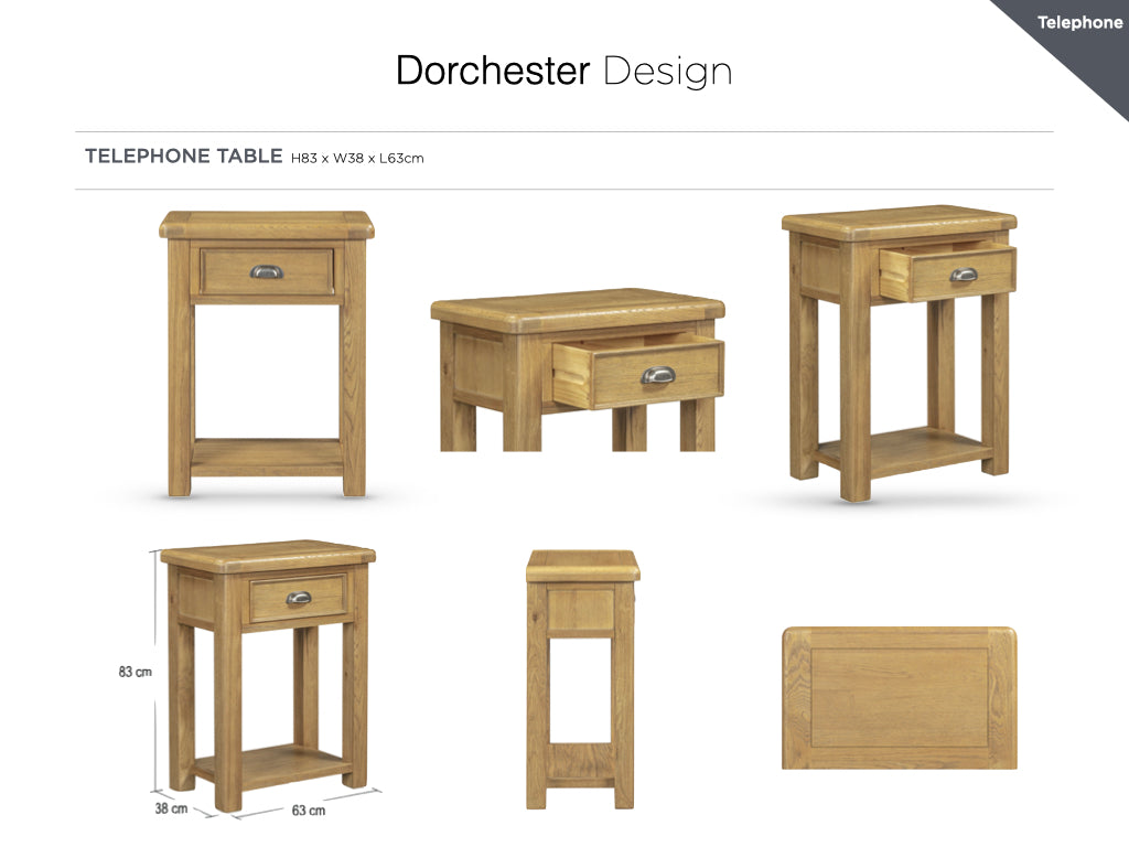 Dorchester Oak Telephone Table