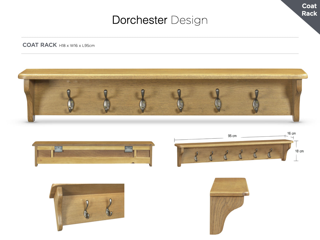Dorchester Oak Coat Rack