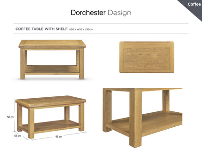 Dorchester Oak Coffee Table With Shelf