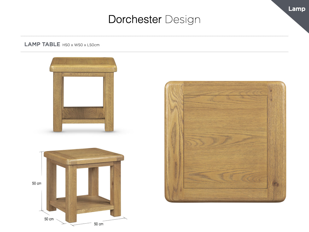 Dorchester Oak Lamp Table