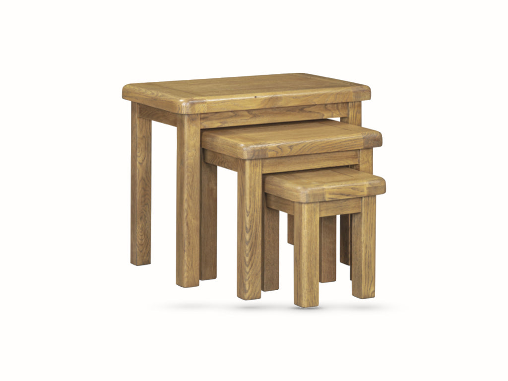 Dorchester Oak Nest of 3 Tables