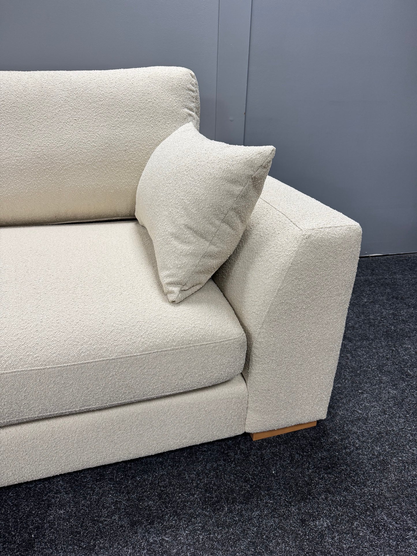 Ivory 3 Seater & Footstool Set