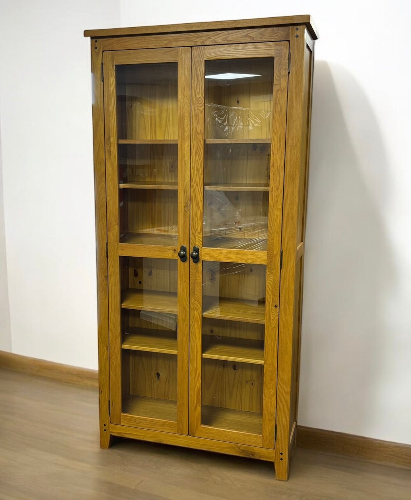 Oak Glass Display Cabinet