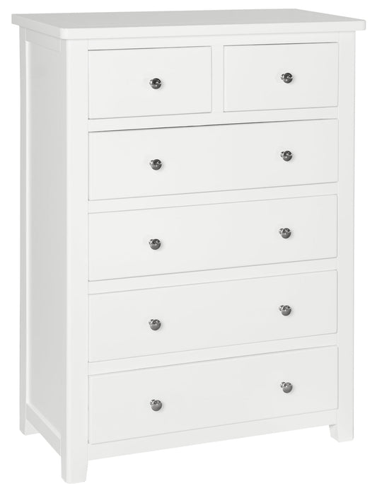 White 2 Over 4 Chest Of Drawers