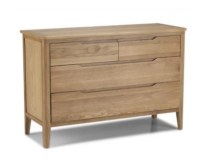 4 Drawer Wide Chest - Harkuta Oak Collection For The Home Interiors