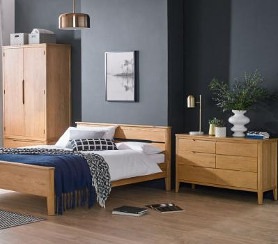 4 Drawer Wide Chest - Harkuta Oak Collection For The Home Interiors