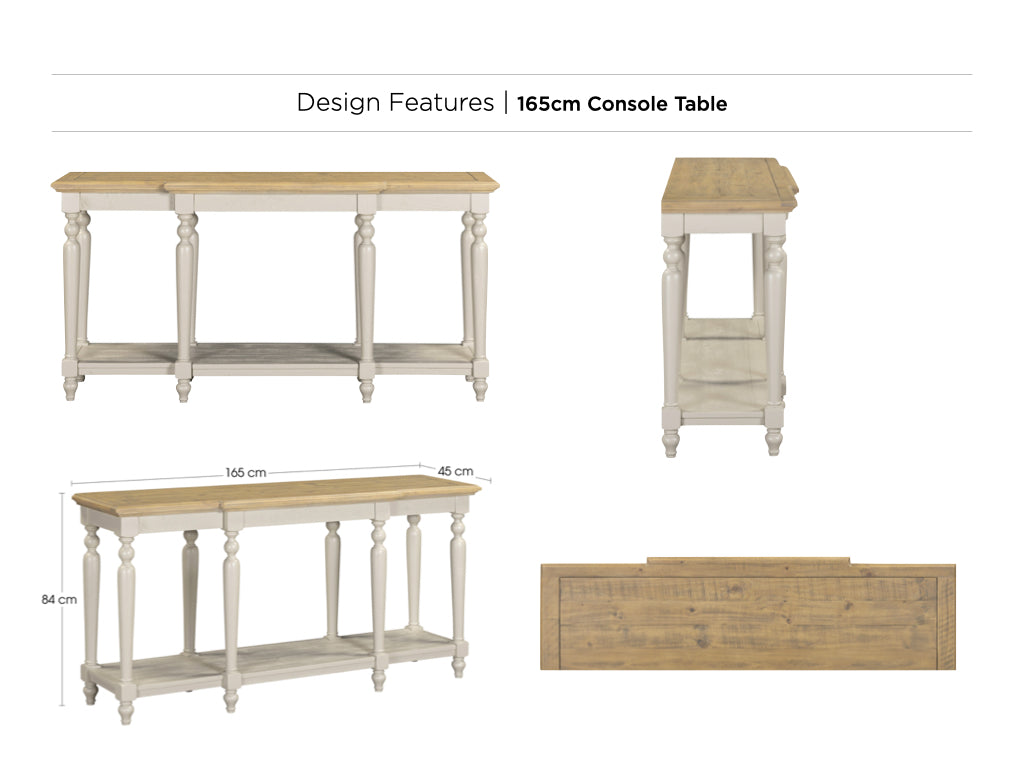 Chateau Painted 165cm Console Table