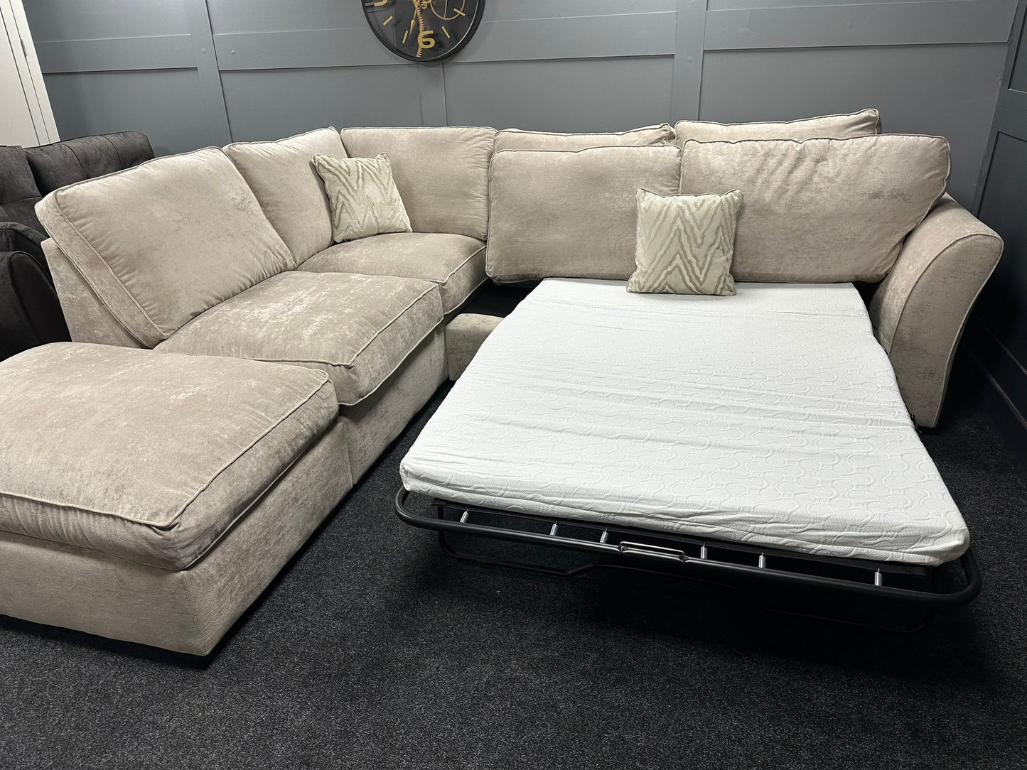 LHF Mink Corner Sofa Bed