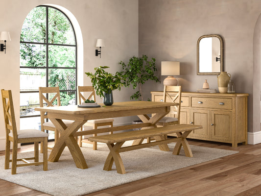Dorchester 220cm Fixed Top Dining Table