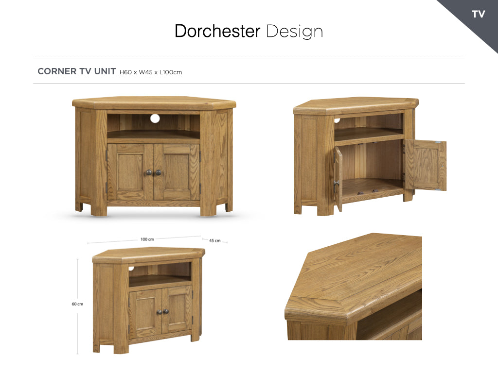 Dorchester Oak Corner TV Unit
