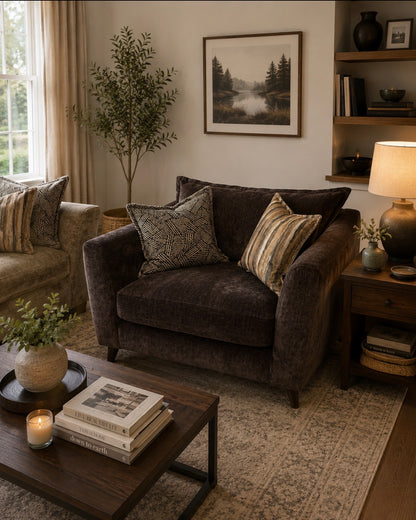 Dark Taupe Love Chair-EX DISPLAY