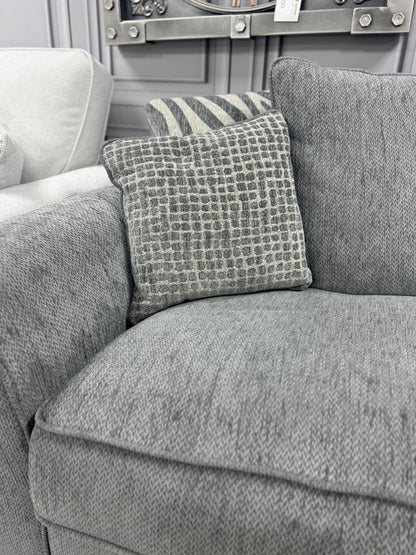 Fantasy Silver 2 On 1 Corner Sofa (Ex Display)