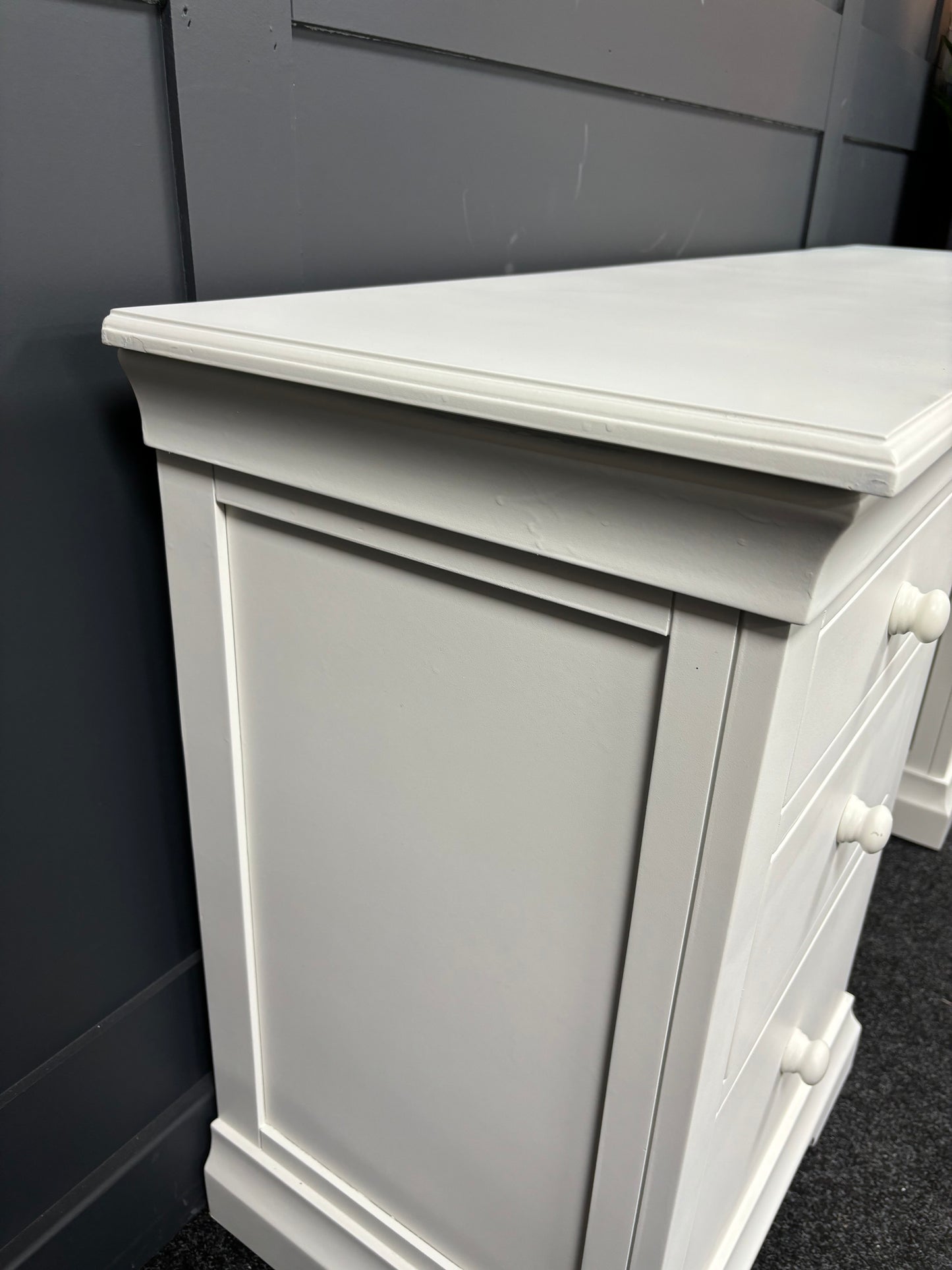 White Double Pedestal Desk