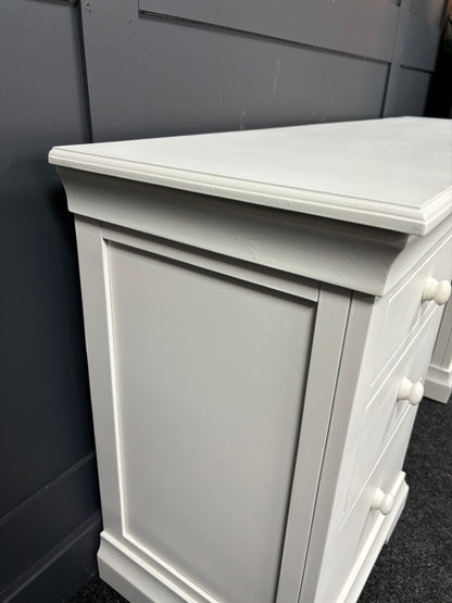 White Double Pedestal Desk