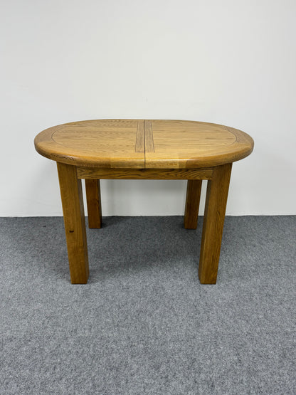Oak Oval 1.2m Extending Dining Table & 4 Chairs