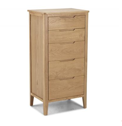 5 Drawer Tall Chest - Harkuta Oak Collection For The Home Interiors