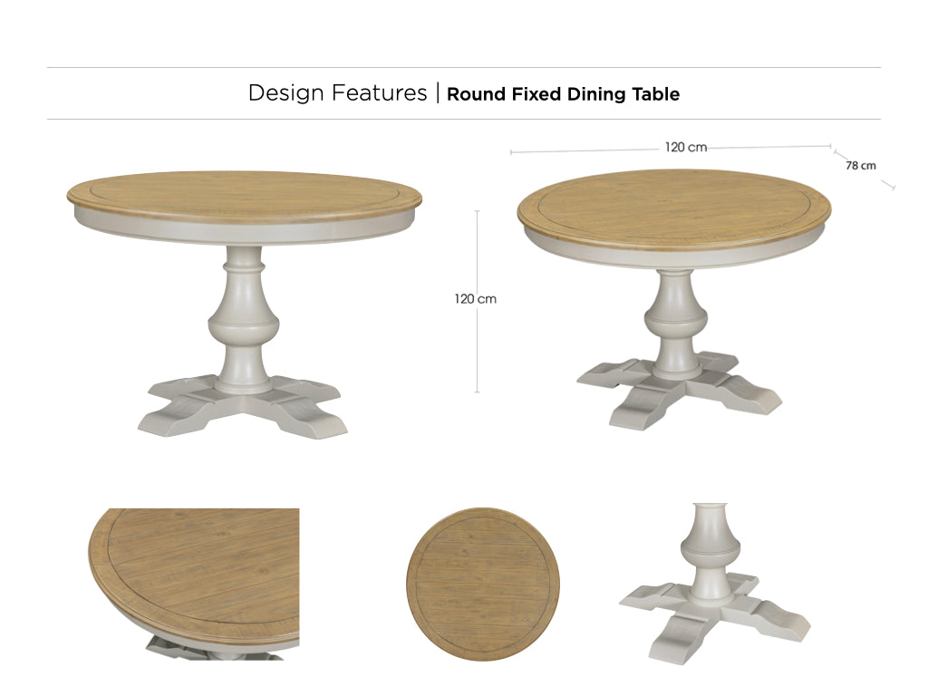 Chateau Painted 120cm Round Dining Table