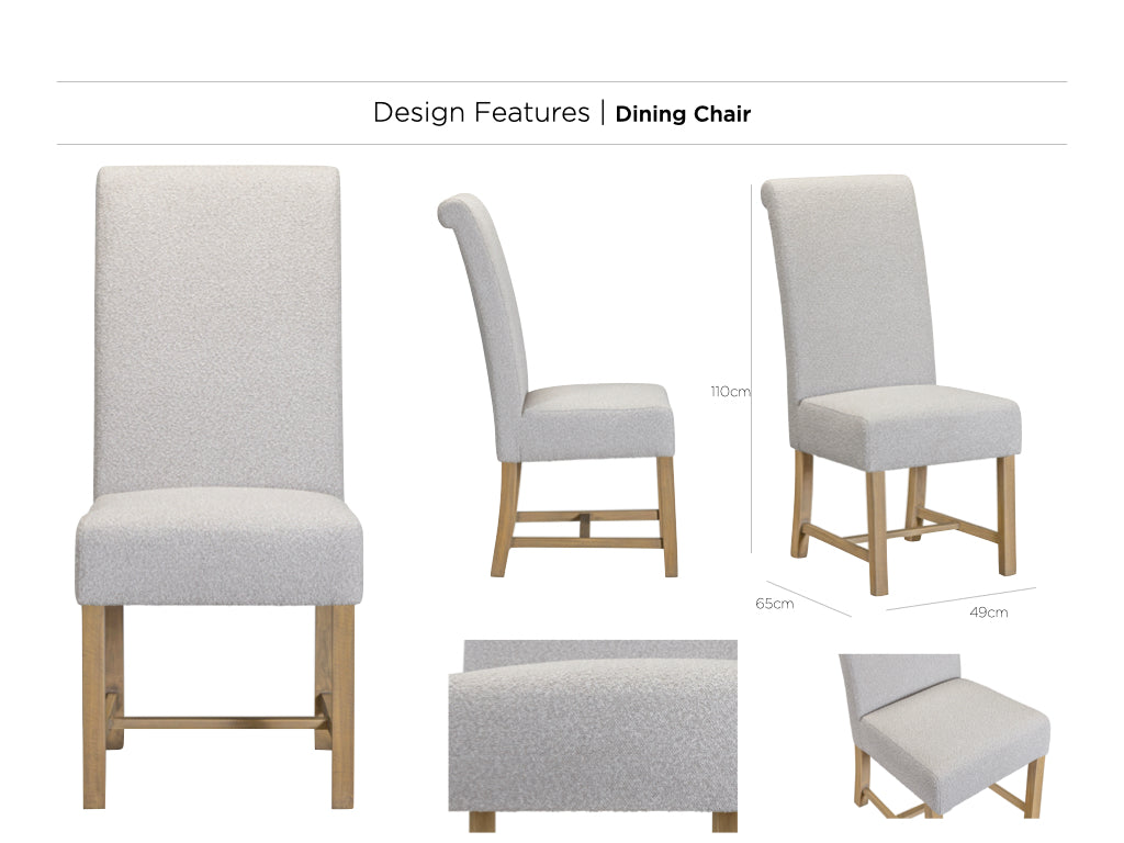 Chateau Painted Dining Chair- Grey (PAIR)