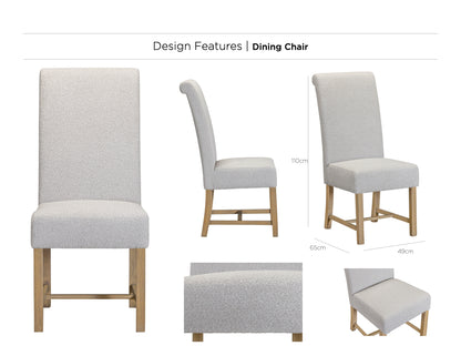 Chateau Painted Dining Chair- Grey (PAIR)