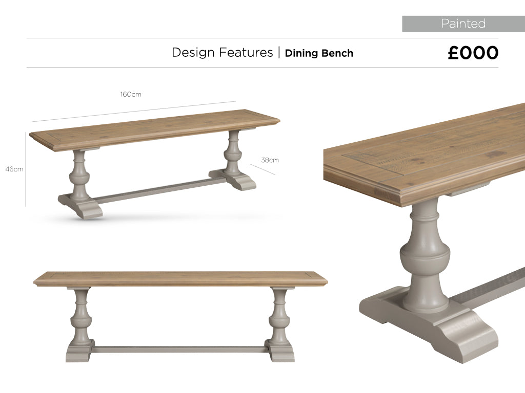 Chateau Painted Dining Bench