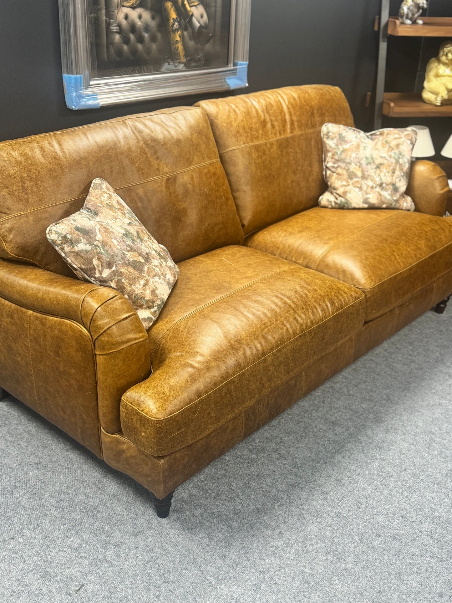 Leather Beatrix 3 Seater Sofa (Ex Display)