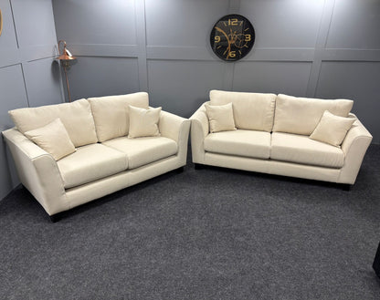 Cream 3+2 Seater Sofa Set