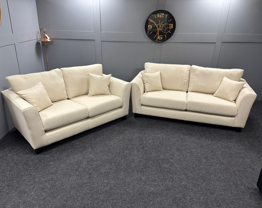 Cream 3+2 Seater Sofa Set