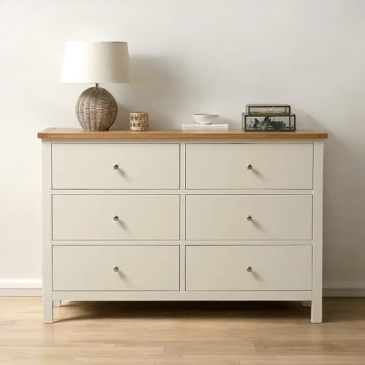 Cream 6 Drawer Chest