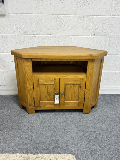 Oak Corner TV Unit