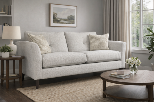 Loki Cream Molly 2 Seater Sofa (Ex Display)