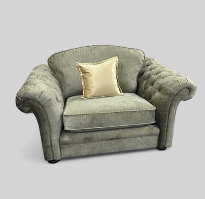 Green 4 Seater Chesterfield & Love Chair Set