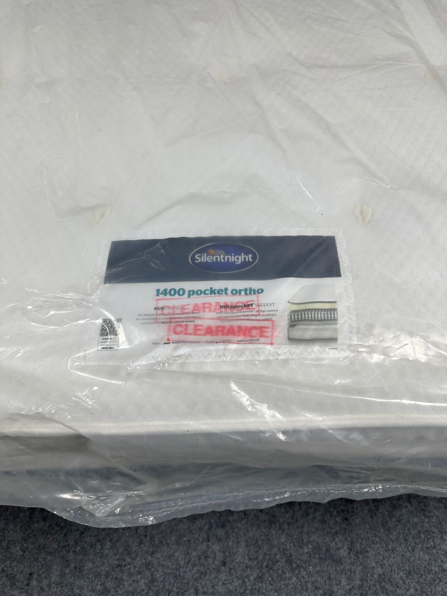 5ft Silentnight 1400 Pocket Ortho Clearance Mattress For The Home Interiors