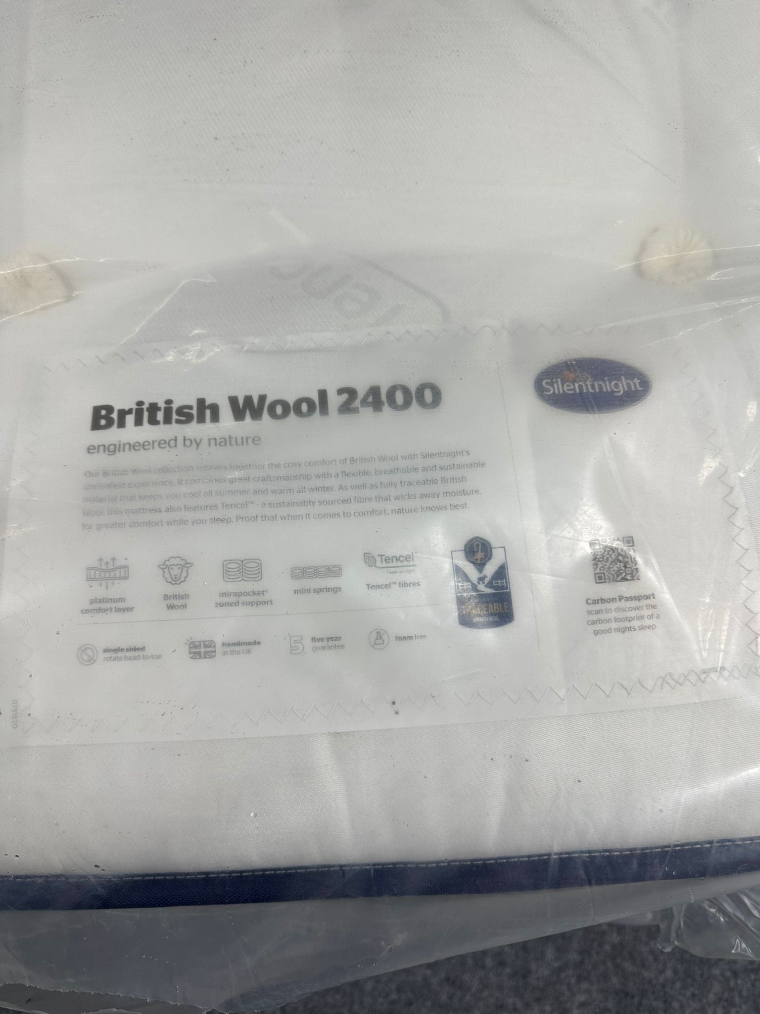 5ft Silentnight British Wool 2400 Clearance Mattress (King) For The Home Interiors