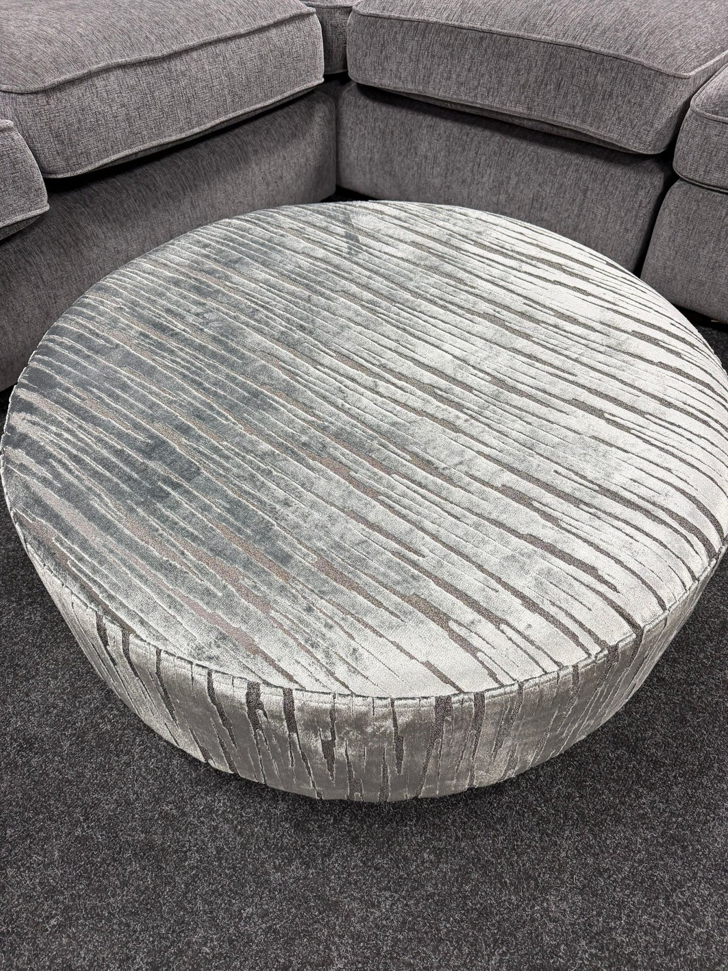 Round Patterned Footstool