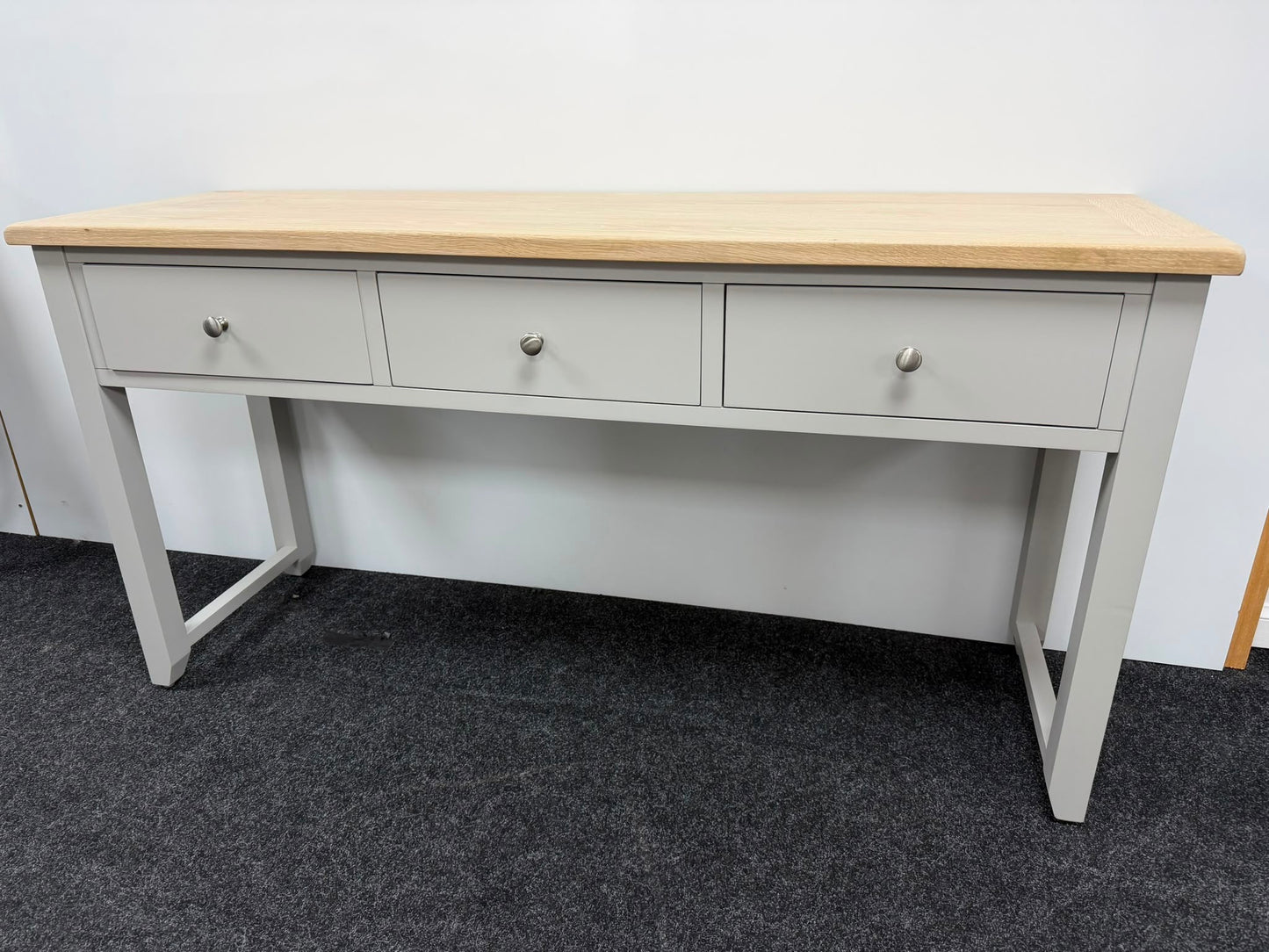Dove Grey Large 3 Drawer Console Table