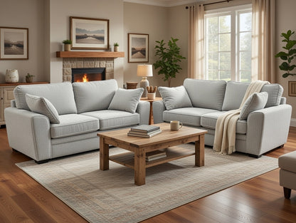 Grey 3 & 2 Seater Sofa Set